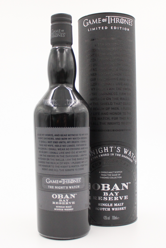 Oban Bay Reserve Single Malt The Night's Watch Game Of Thrones Limited Edition